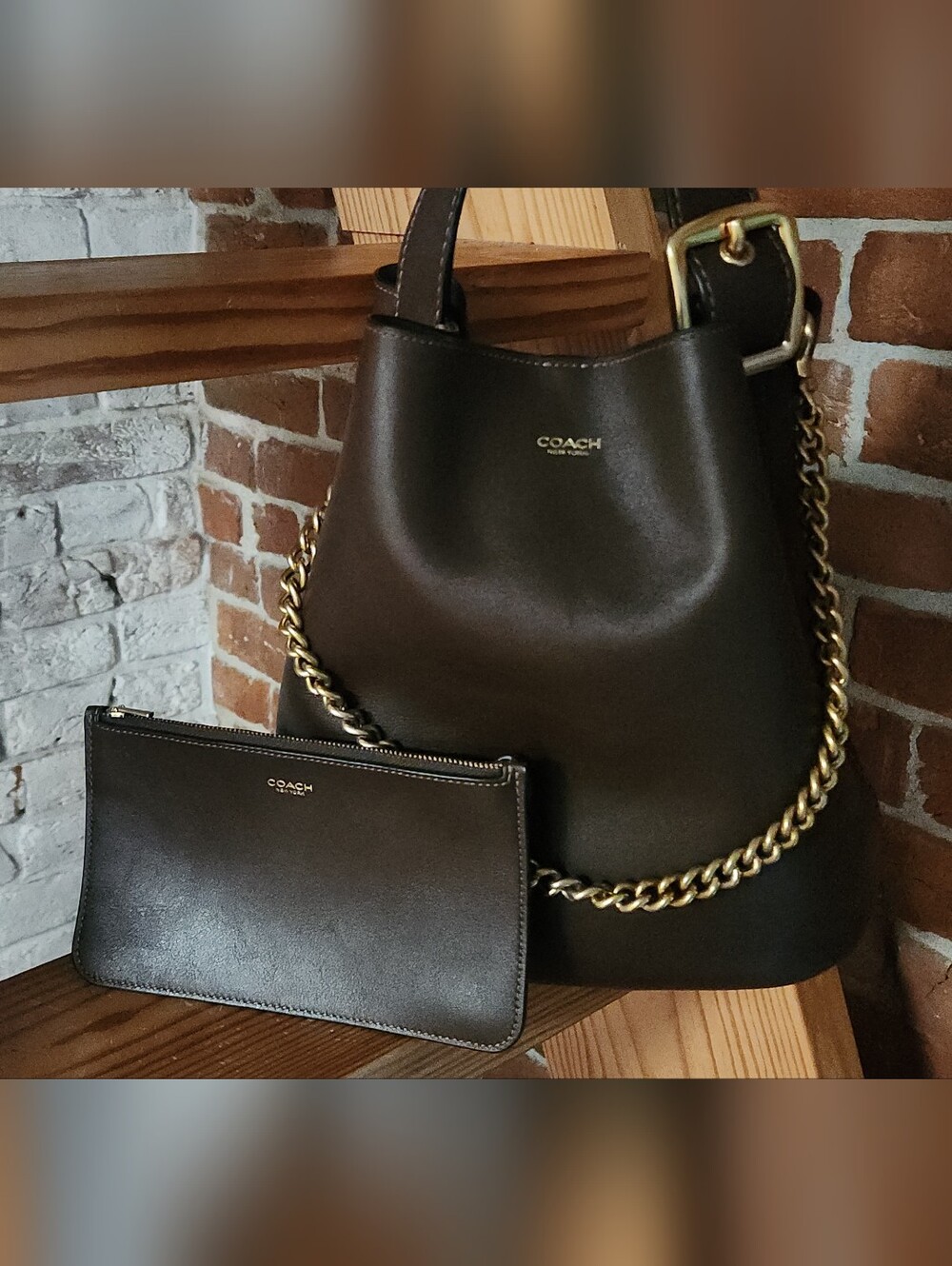Coach Bleeker Bucker Bag Maple/Brass
